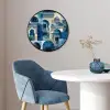 Abstract - Islamitisch - Blauw - Wit Fotolijst rond zonder passe partout klein -sfeer2