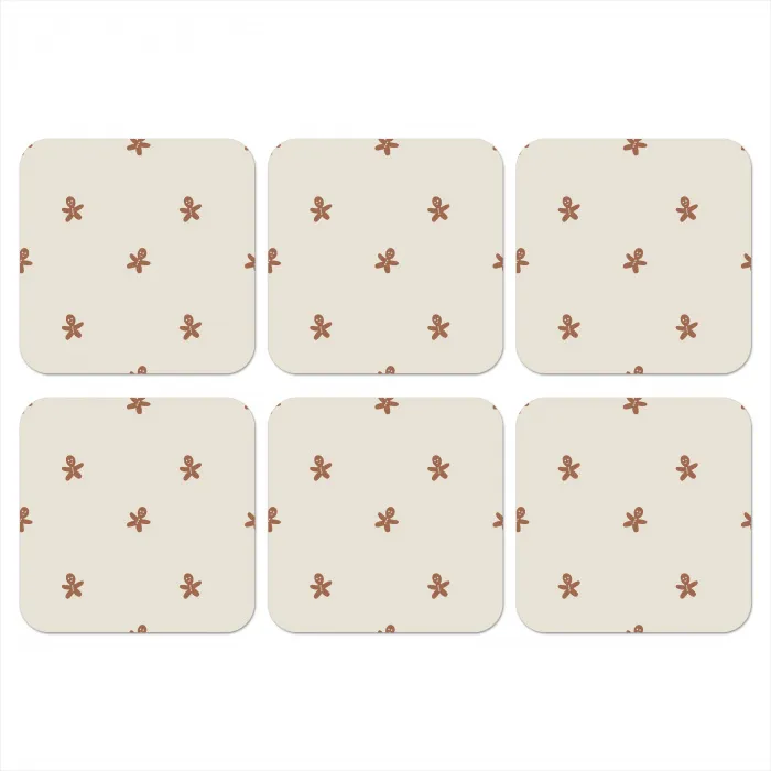 Patroon - Koekjes - Beige onderzetter kurk middel 366 -3d