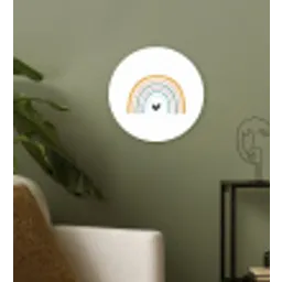 Regenboog - Hartje - Stippen - Pastel - Kinderen Wandcirkel kunststof plaat 5mm dik klein -sfeer3