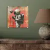Graffiti - Astronaut - Street art - Ruimte - Banksy plexiglas 5mm klein -sfeer3