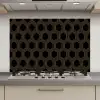 Parallel - Goud - Zwart - Bijenraatmotief keuken achterwand spatscherm klein 900 -3d_website