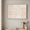 Aardetinten - Labyrintpatroon Textielframe zwart klein -sfeer2
