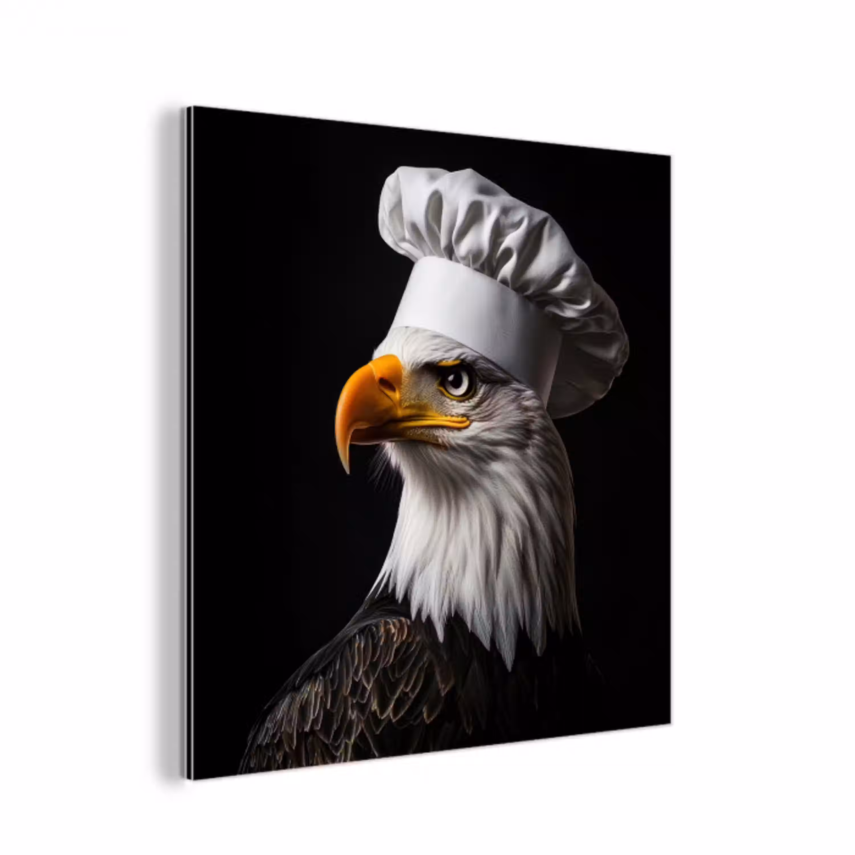 Arend -Amerika - Koksmuts - Vogel - Stoer aluminium wit klein -3d