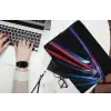 Gaming - Lichtbanen - Golvend - Rood laptophoes neopreen klein -bureau