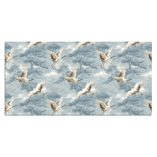 Bureau onderlegger - Wolken - Kraanvogels - Blauw
