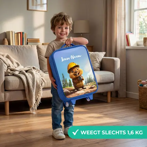 Billy Bouwhelm Kinderkoffer - Blauw klein -sfeer2_NL