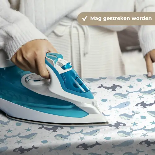 Oceaan - Walvis - Orka - Blauw Wandkleed katoen klein 269 -sfeer9