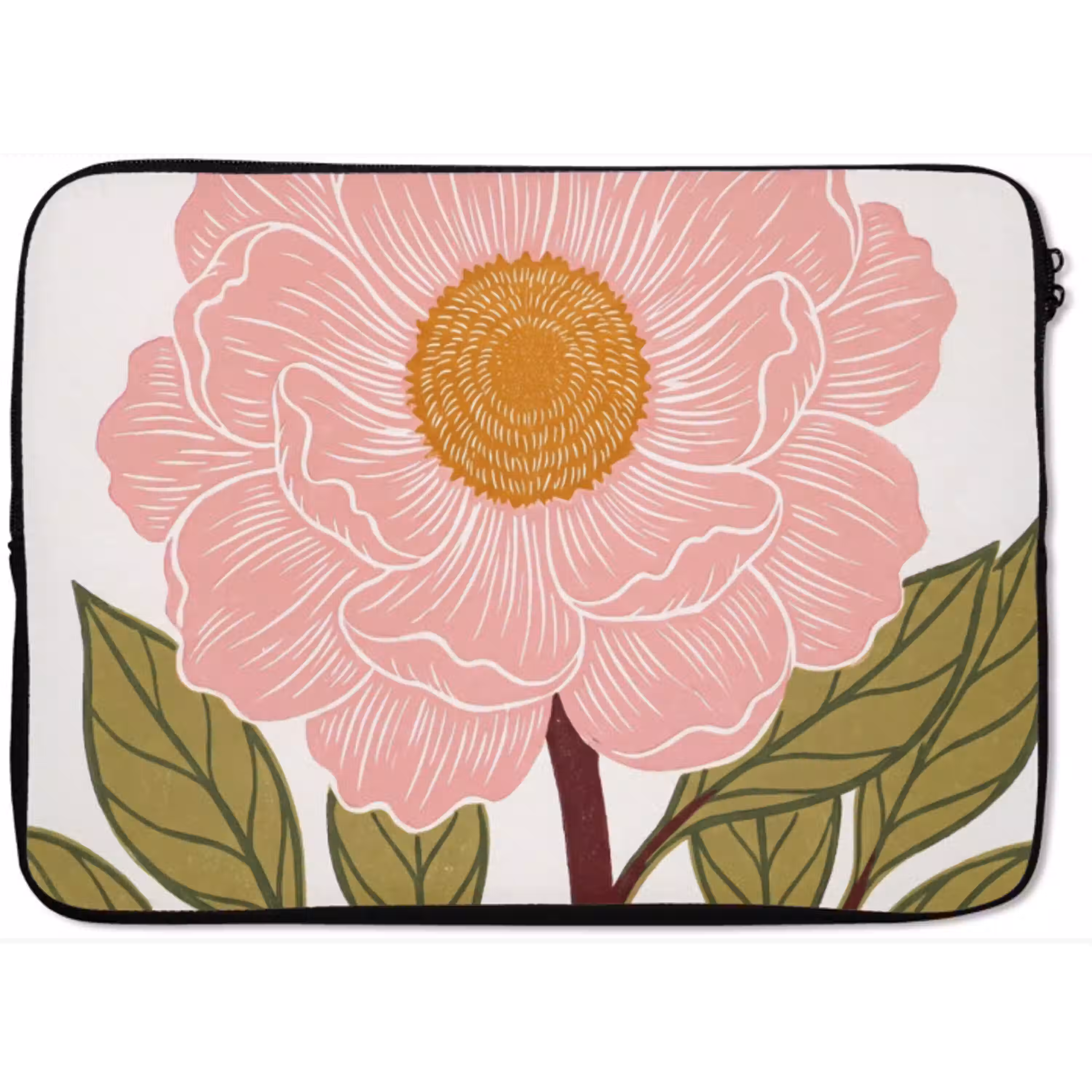 Bloemen - Roze - Illustratie laptophoes neopreen klein -zkaufland3dotto