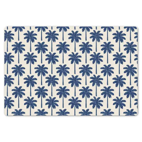 Symmetrisch - Palm - Blauw Placemat vinyl groot 368 -zzsfeer1_Kitchenyeah-website