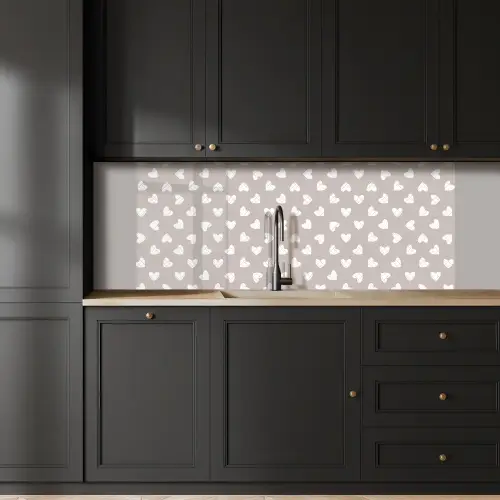 Design - Lijn - Patroon - Hart - Grijs keuken achterwand 2 middel 871 -sfeer1