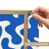 Vormen - Abstract - Blauw - Golven Light Box met batterij (Wandlamp) middel -USP_websiteprintNL