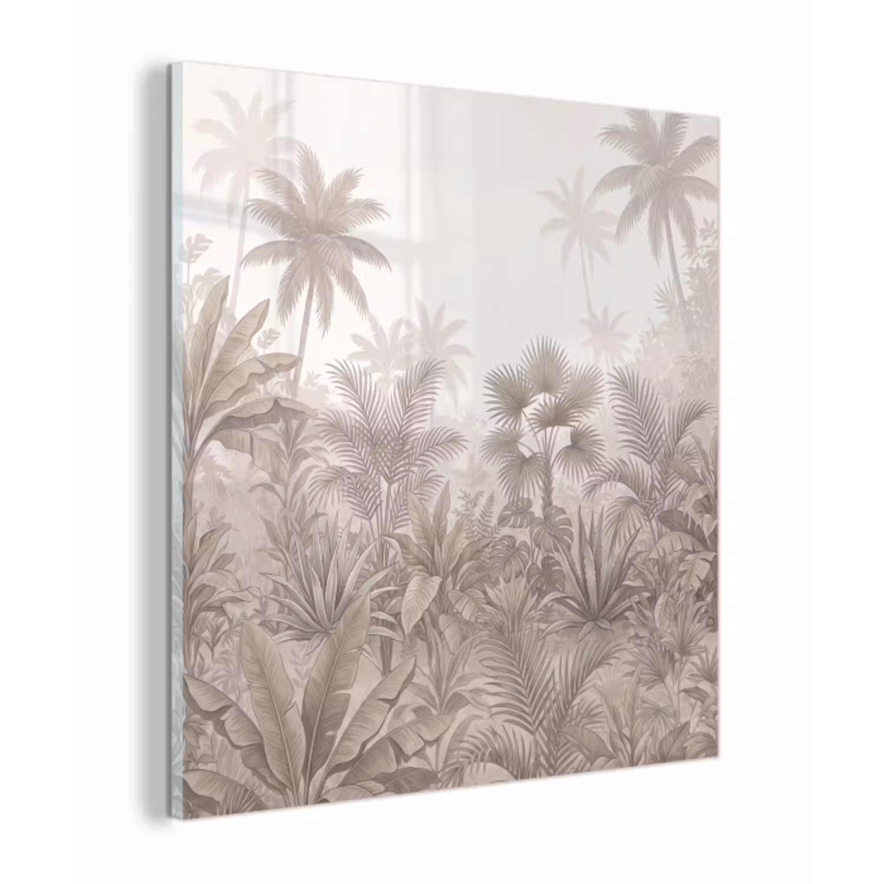 Jungle - Tropisch - Natuur -Vintage - Beige plexiglas 5mm klein -z3d