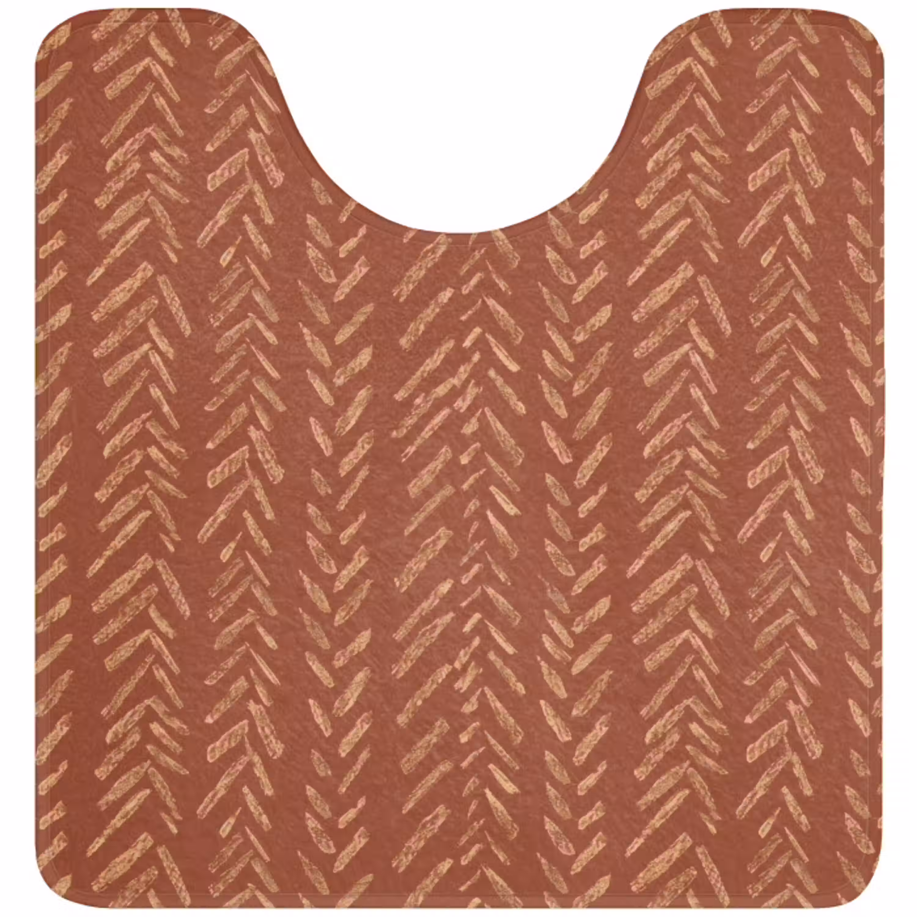 Terracotta - Visgraat - Ambachtelijk - Patroon WCmat U-uitsnede middel 1014 -3d