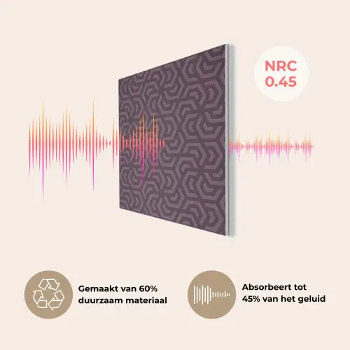 Paars - Geometrisch - Patroon - Donker PET vilt klein 837 -USP_NL