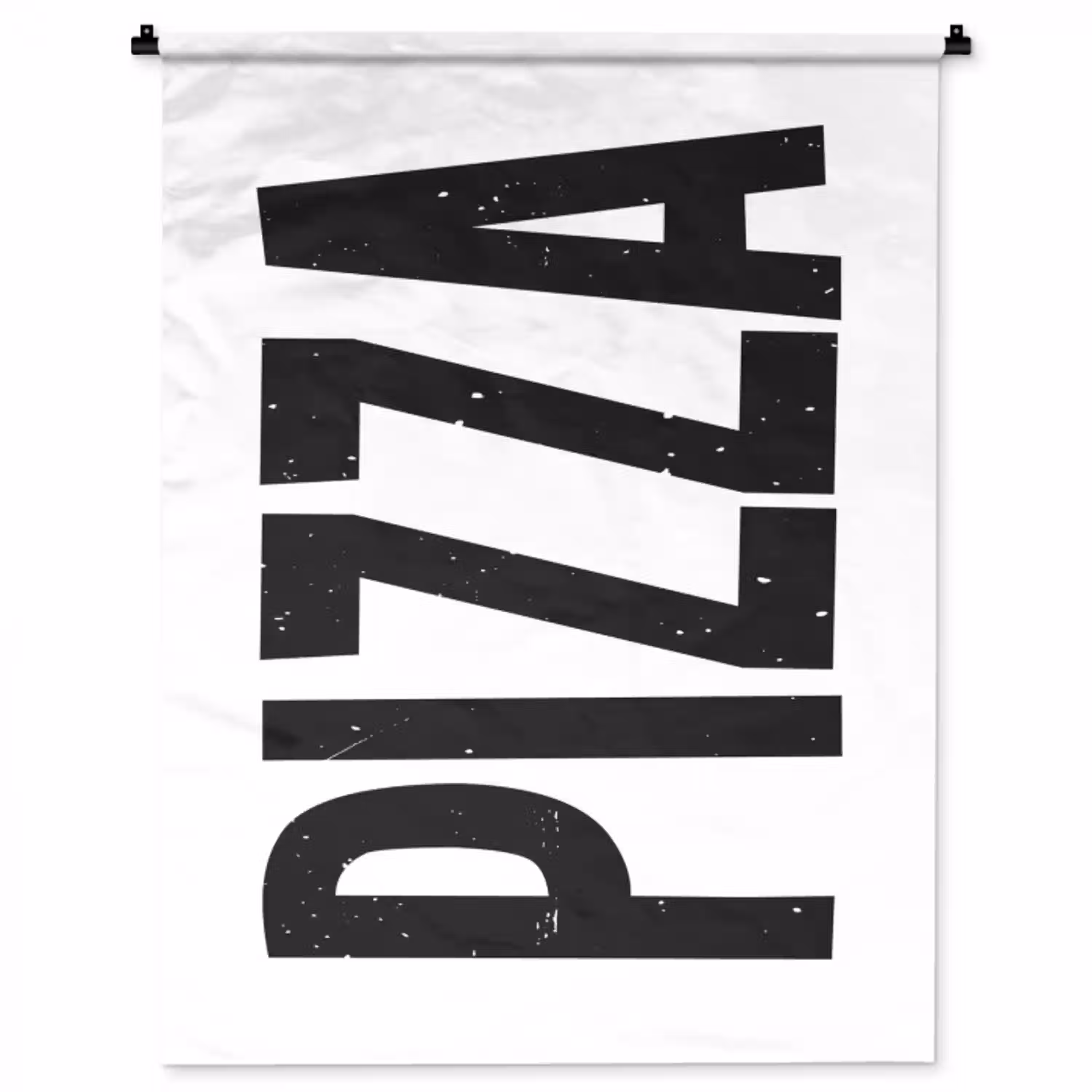 Pizza - Japandi - Decoratie - Vintage Wandkleed katoen middel -zz3d