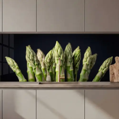 Asperges - Groen - Zwart keuken achterwand 2 middel zz_3dshopping