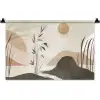 Japandi - Landschap - Beige Wandkleed katoen klein -zz3d