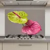 Planten - Anthurium - Groen - Roze keuken achterwand spatscherm klein -3d_website