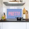 Pretty - Roze - Blauw - Golvend Inductie beschemer met haakjes klein -sfeer2