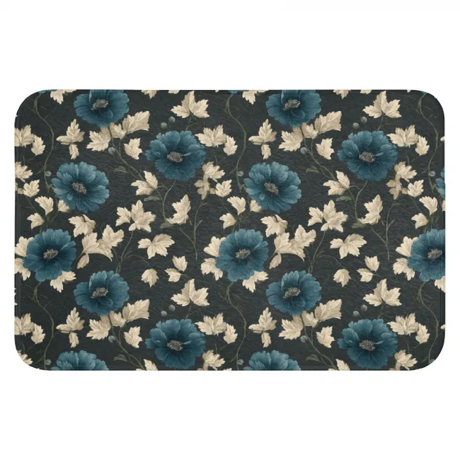 WC Mat - Botanisch - Bloemen - Blauw