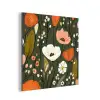 Bloemen - Illustratie - Groen aluminium wit klein -3d