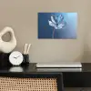 Blauw - Bloem - Glazen - Sierlijk poster papier klein -sfeer1