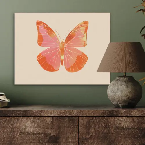 Vlinder - Minimalistisch - Roze PET vilt klein -sfeer2