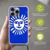 Zon - Gezicht - Penseelstructuur - Blauw Hoesje iPhone 16 Pro Max met koord klein -sfeer2_NL