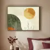 Abstract - Landschap - Zon - Kunst Textielframe zwart klein -sfeer1