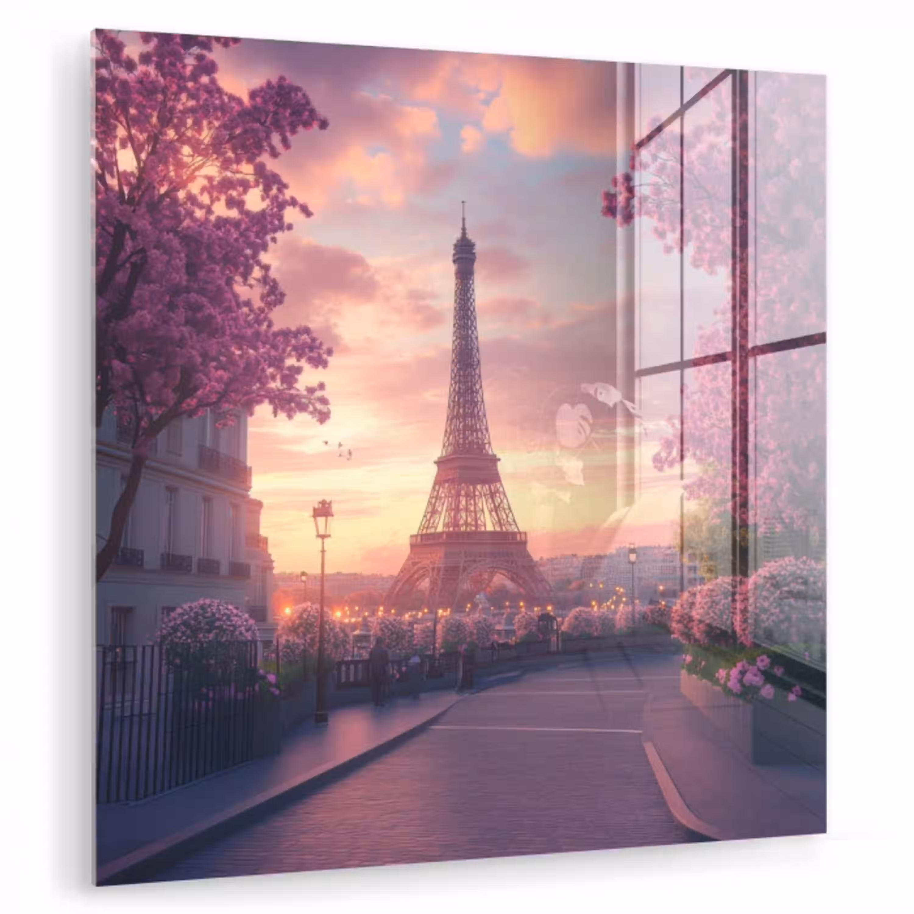 Eiffeltoren - Parijs - Roze plexiglas 5mm klein -zzzproduct_nieuw