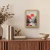 Rode zon - Rivier - brug - Bomen Light Box met kabel (Tafellamp) klein -sfeer2