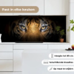 Tijger - Zwart - Dier keuken achterwand 2 middel -sfeer4_NL