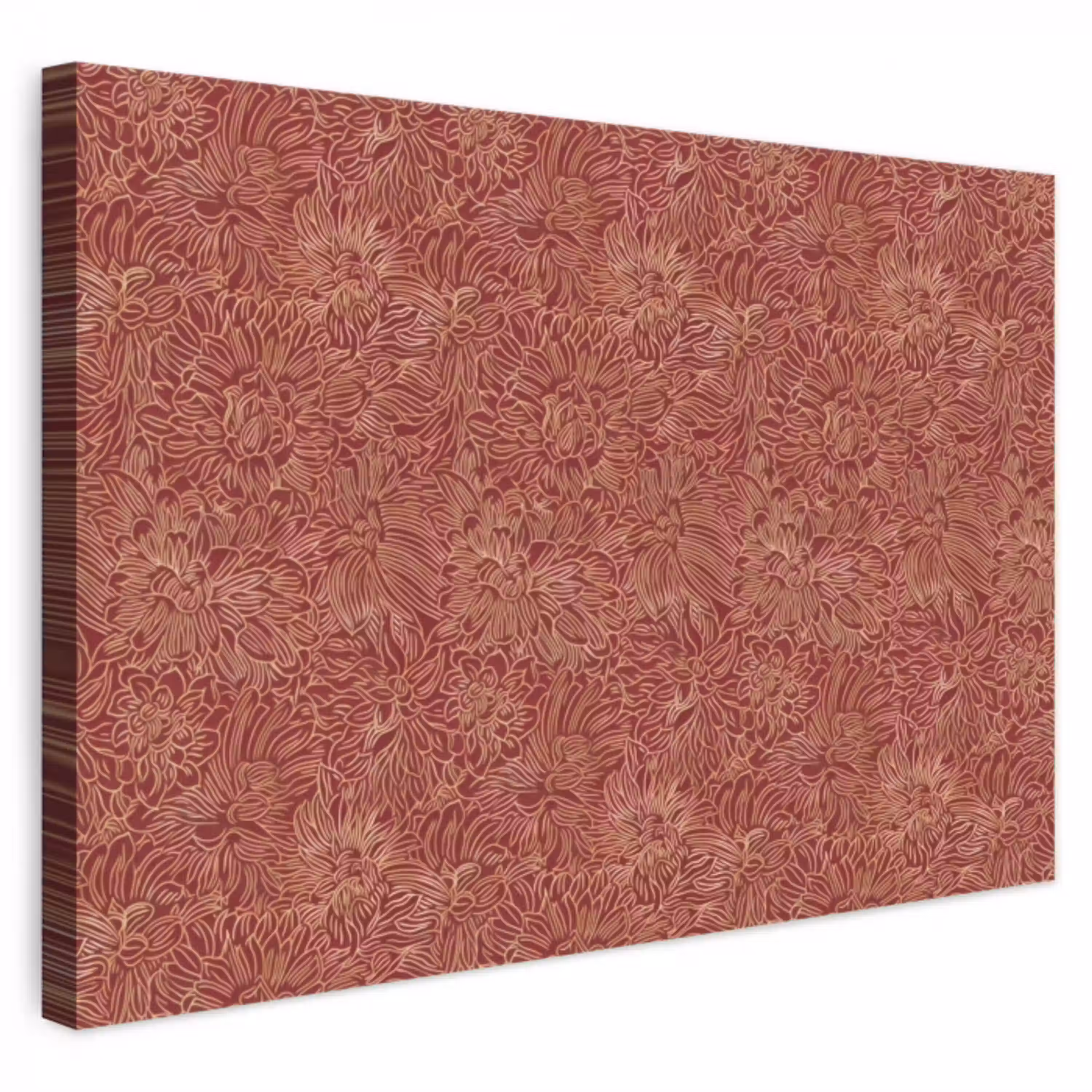 Bloemen - Motief - Rood canvas 2cm klein 34 -3d