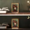 Vrouw - Aardbeien - Frambozen - Bramen - Bessen Light Box met kabel (Tafellamp) klein -sfeer3