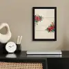 Kerst - Poinsettia - Omlijsting - Kleurrijk fotolijst zwart zonder passe partout klein -sfeer1
