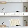 Klassiek - Art - Beige keuken achterwand spatscherm klein 900 -voor_na_NL
