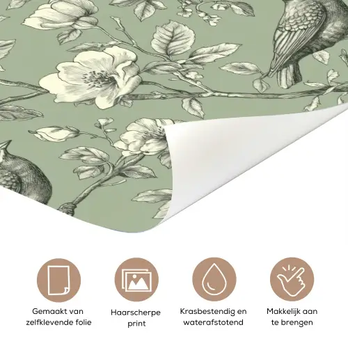 Klassiek - Botanisch - Groen deurposter klein 289 -closeup_NL