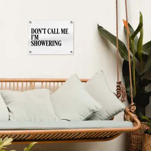 Tekst - Modern - Zwart - Wit tuinposter los doek klein -sfeer7