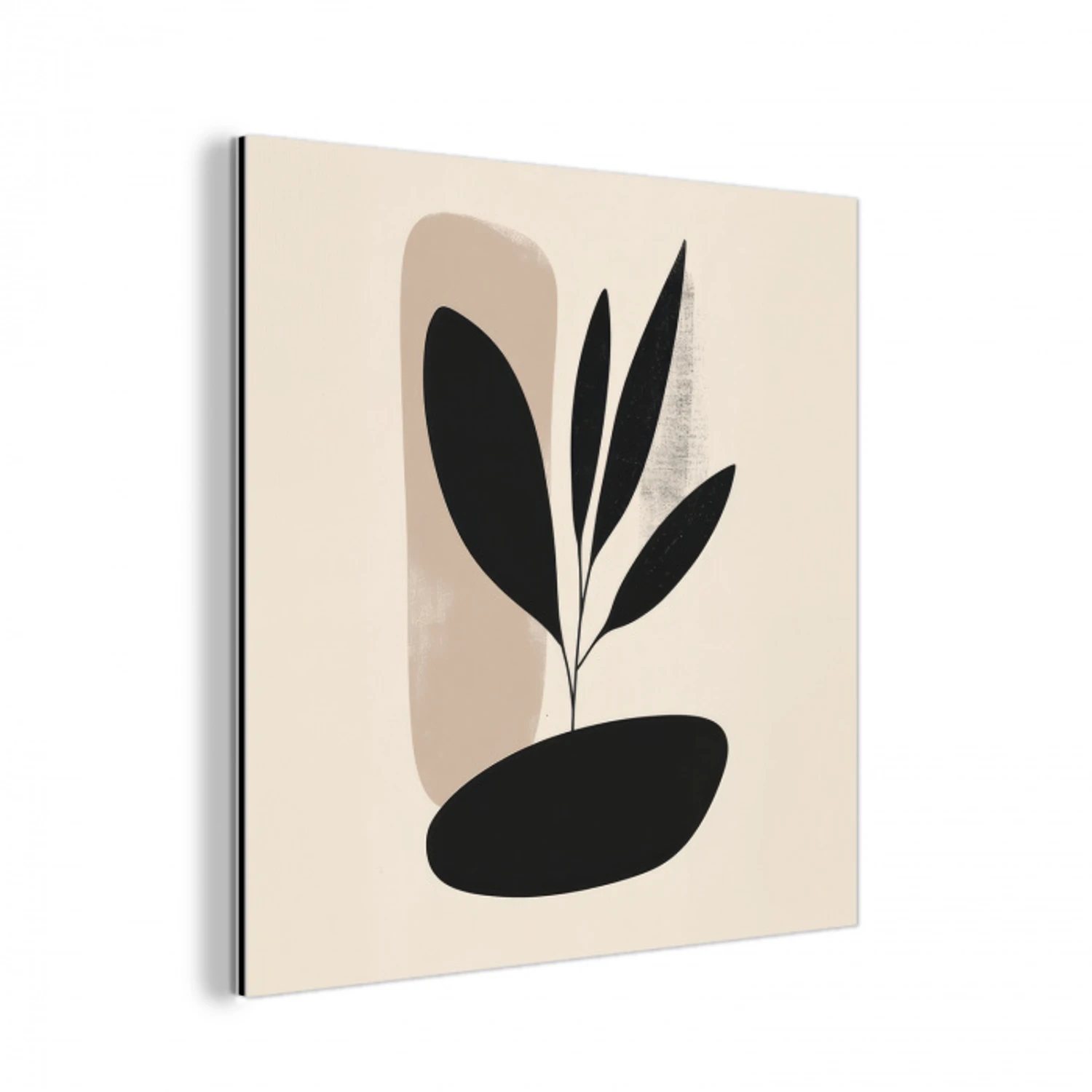 Plant - Beige - Japandi aluminium wit klein -3d