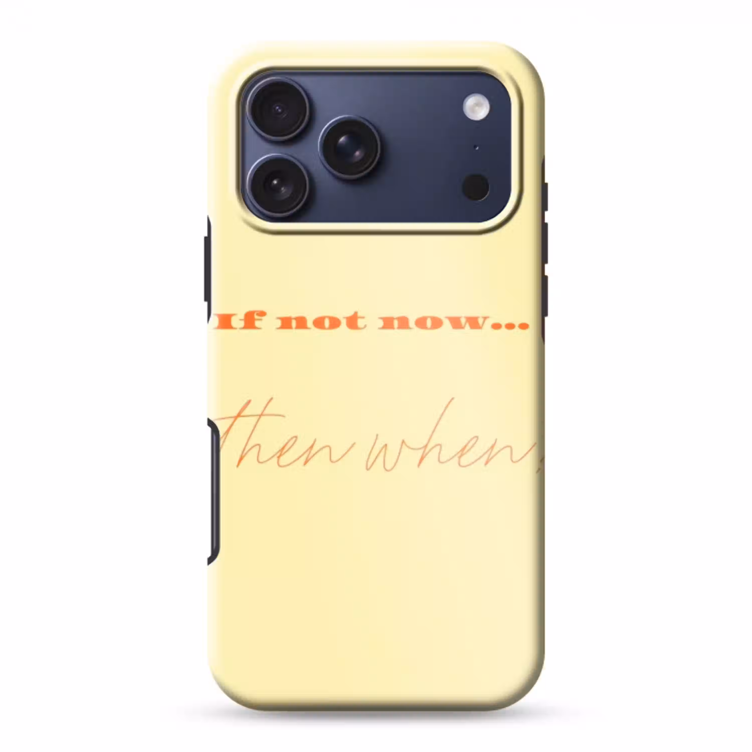 Geel - Oranje - if not now then when Toughcase MagSafe Apple iPhone 17 Pro Max klein -3d