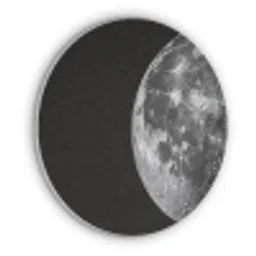 Close-up - Maan - Wit - Textuur Akoestische PET Vilt - Rond klein -3d