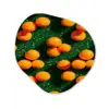 Mandarijn - Oranje - Druppels - Groen Wandcirkel Organisch Forex 3mm klein 629 -3d
