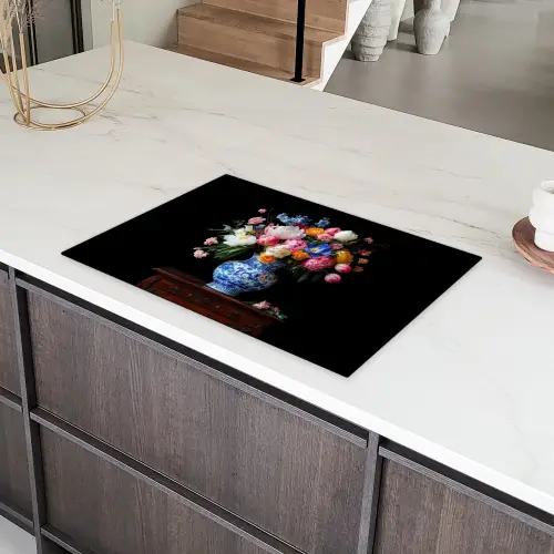 Rozen - Bloemen - Vaas - Boeket Inductie beschermer vinyl 3mm klein -sfeer8