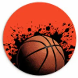 Basketbal - Verf - Sport - Oranje Wandcirkel kunststof plaat 5mm dik klein -3d