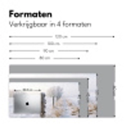 Hek - Sneeuw - Mist - Platteland - Nostalgisch Muismat XXL klein -sfeer5