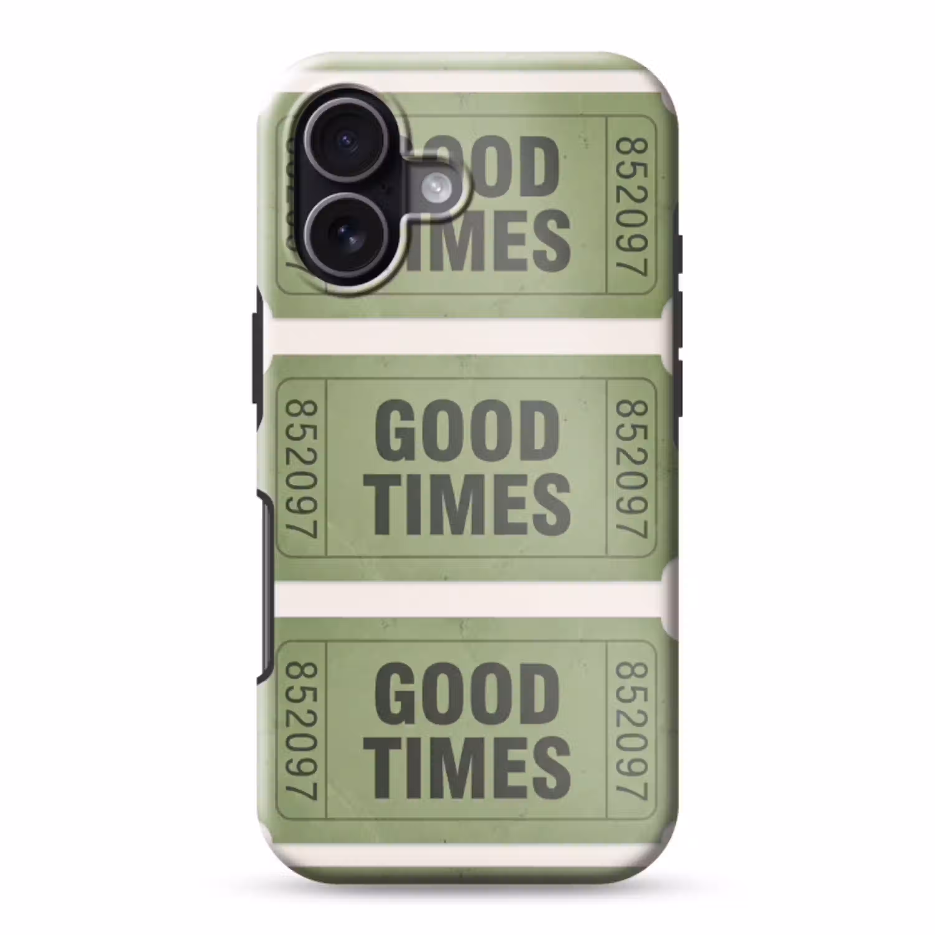 Kaartje - Vintage - Groen - Evenement - Collectie Toughcase MagSafe Apple iPhone 17 klein -3d