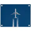 Vliegtuig - Lucht - Condensstrepen - Wit tuinposter los doek klein -3d