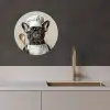 Bril - Hond - Kok KitchenYeah - Keuken - Wandcirkel Forex klein -sfeer1