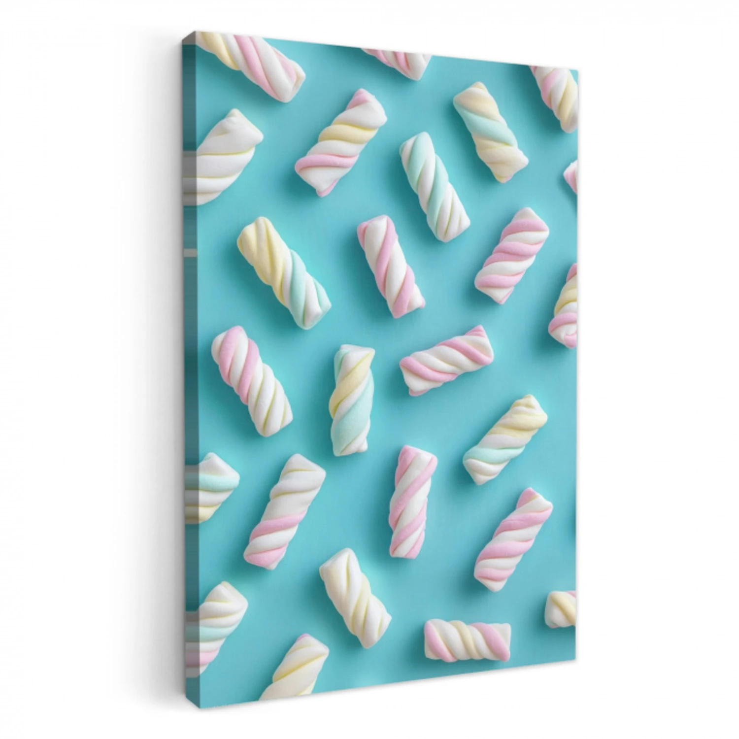 Spekjes - Pastel - Snoep - Blauw KitchenYeah - Keuken - Canvas klein -3d