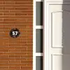 Bruine diagonale banen - Traditioneel Naambord Rond klein -sfeer3-rond-XS